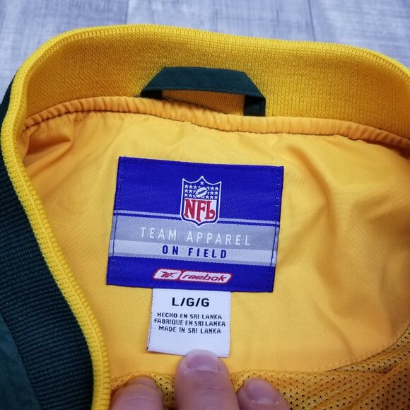 ✅Green Bay Packers NFL On Field Reebok Pullover Windbreaker Jacket Men's LARGE - Picture 5 of 12